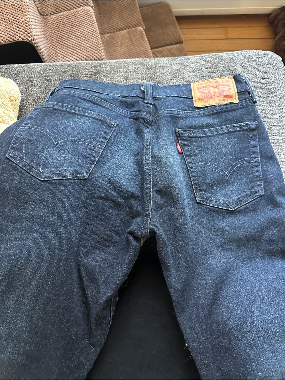Levi's Men's Straight Jeans in Dark Blue Denim